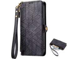 Funda Para Xiaomi Redmi Note 14 4g 163, Tipo Cartera De Pu Con Estampado Geométrico Y Resistente A Los Golpes.