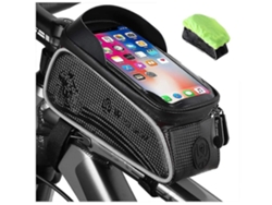 Bolsa frontal impermeable para teléfono de bicicleta con soporte para manillar, ideal para ciclismo USHION