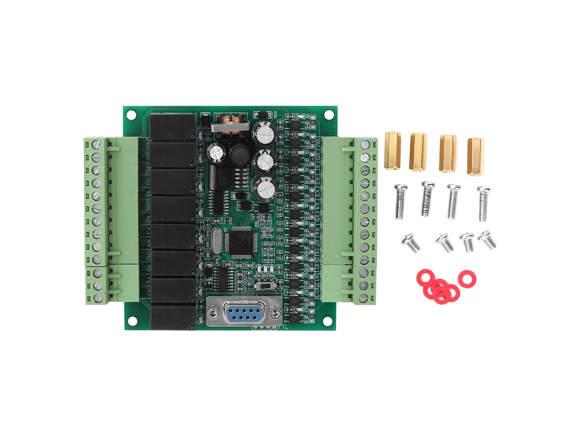 Placa de control programable industrial PLC FX1N 20MR para control automático de CC 22 V-28 V