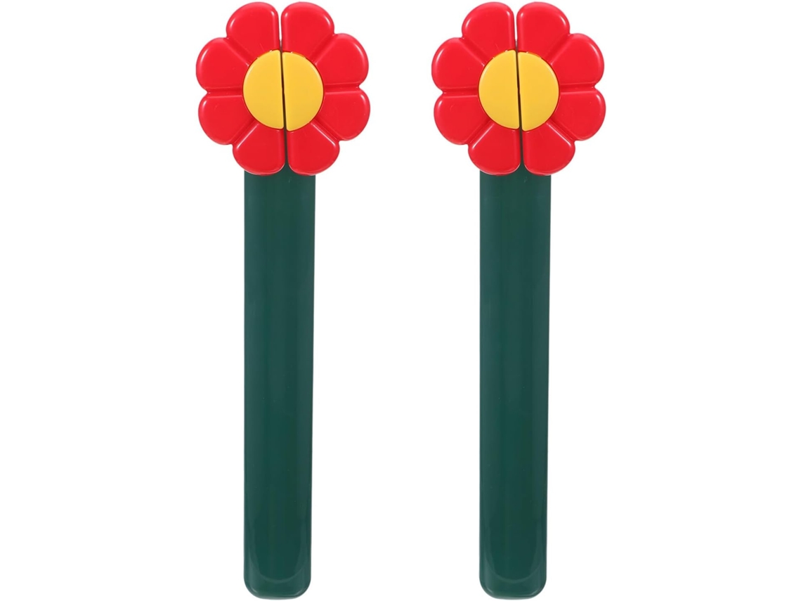 Juego De 2 Soportes Plegables De Plástico Para Libros Con Estampado Floral.