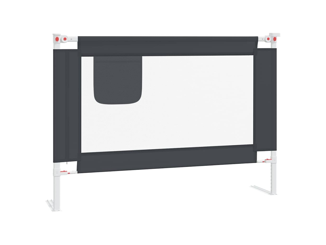 Barandilla de cama VIDAXL Gris Tela (90x25cm)