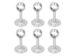 Piezas De Soporte De Barra De Armario De Acero Inoxidable Con Brida Para Barra De Cortina/armario, 22 Allpass