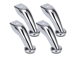 2026-4 Pies De Mueble De Acero Inoxidable, Pies De Sofá Cromados, Para Sillas, Estantes, Gabinetes, Altura 9.5cm