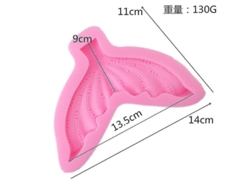 Molde para pastel o molde de silicona con forma de cola de sirena 1 pieza Chaberlu