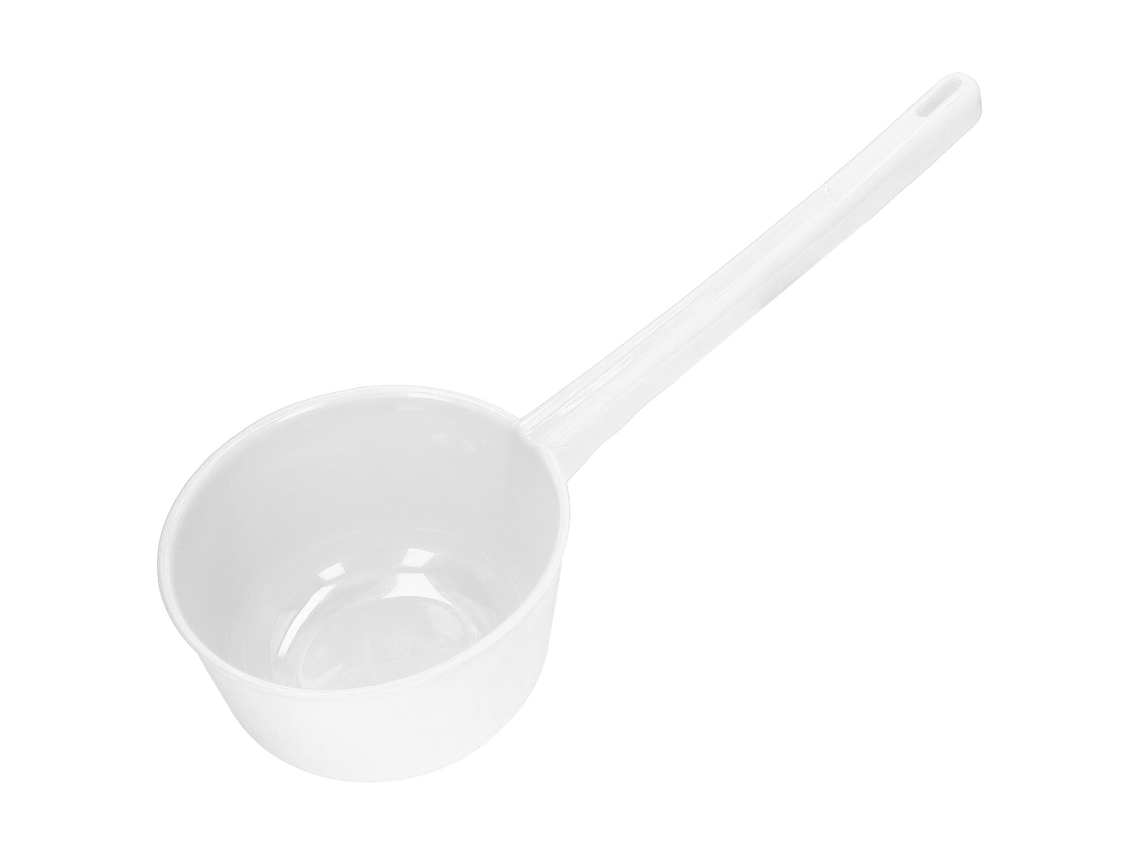 Cucharón De Agua De Plástico Grueso Con Mango Largo, Gran Capacidad, Para Jardín, Cocina, Baño, Blanco.