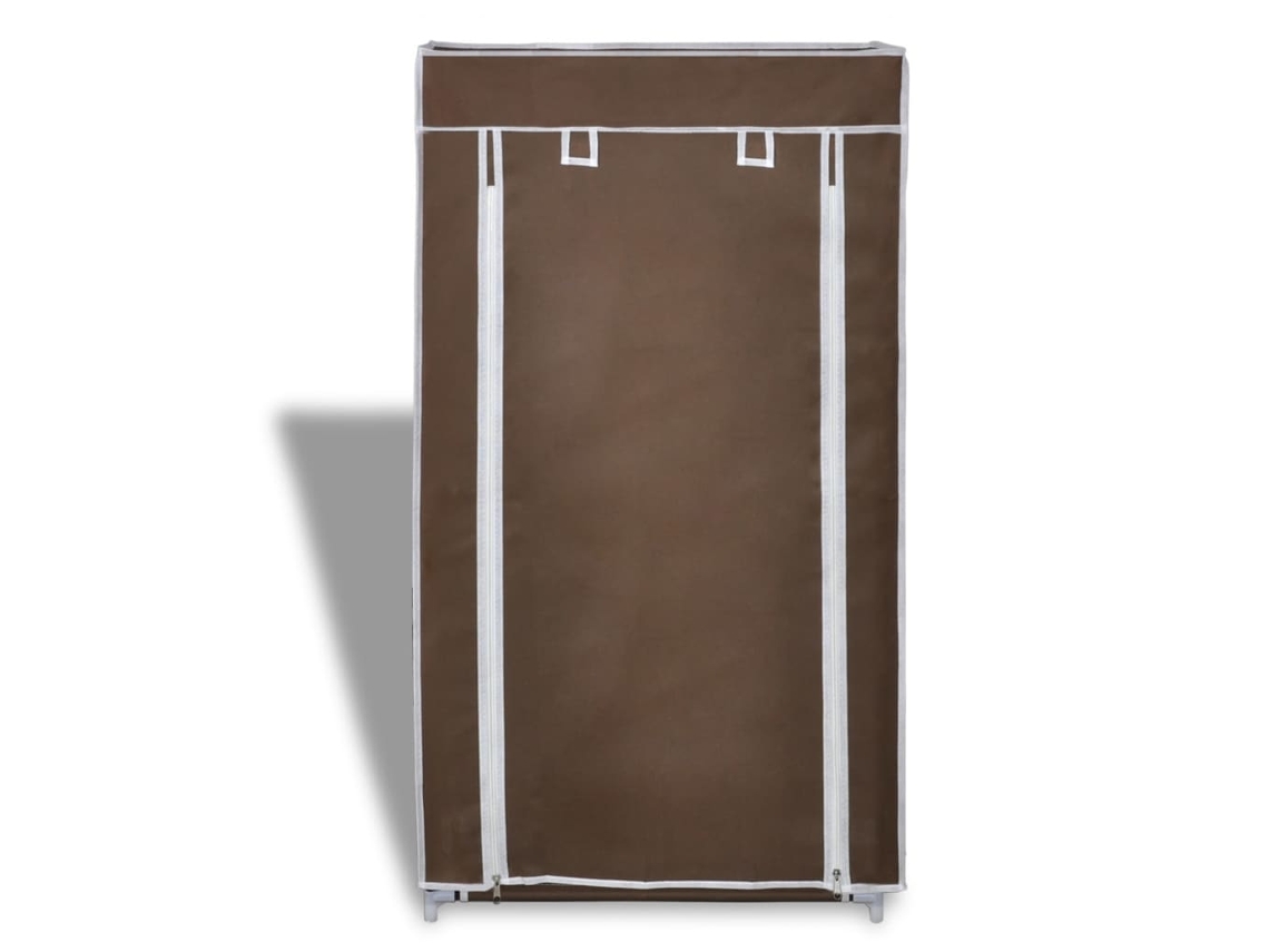 Zapatero de tela | Zapatero con funda, 58 x 28 x 106 cm, marrón Wsd570381 Adorable Home