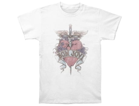 Camiseta ROCKINSTONE perforada Bon Jovi (XXL)