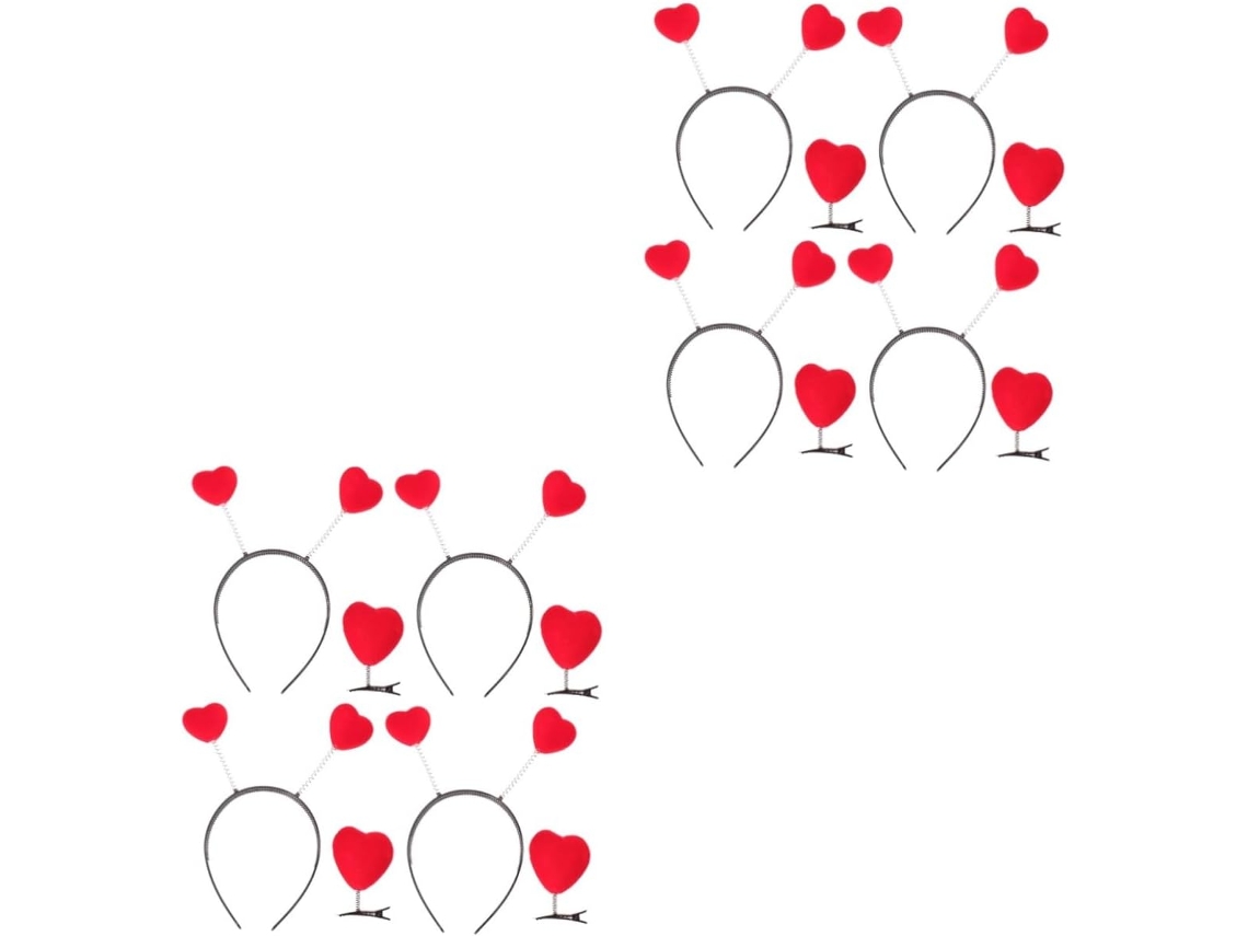 16 Piezas De Diademas Con Forma De Corazón, Pinzas Para El Cabello Para El Día De San Valentín, Cupido Miss Clothing