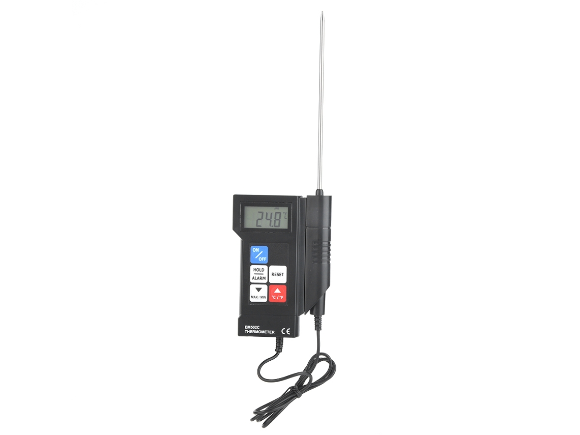 Termómetro Digital Profesional Em502c Con Sonda Para Alimentos, Agua Y Temperatura - Celsius/fahrenheit