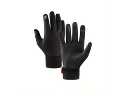 Guantes De Ciclismo De Invierno Para Hombre (negros Xl), Impermeables Y Resistentes Al Viento, Con Dedos Completos.