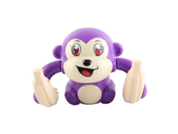 Ats-juguete De Mono Eléctrico Con Voltereta Y Cabeza, Juguete De Mono Gateador Para Bebé Con Luces Y Música, Morado