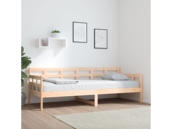 Sofá Cama Madera de Pino Macizo Marrón (80x200 cm)