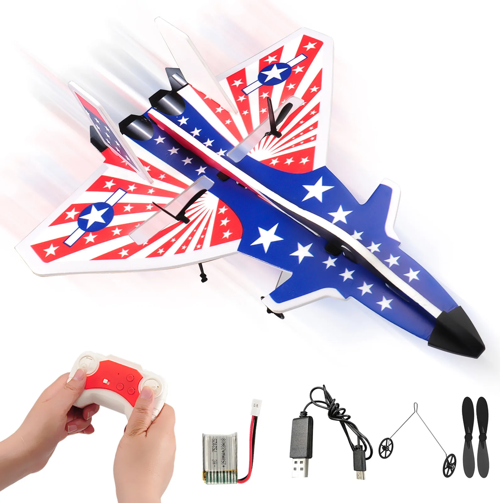 Avião de controle remoto 2.4g MPP, planador de treinamento MDUG com controle remoto (vermelho)