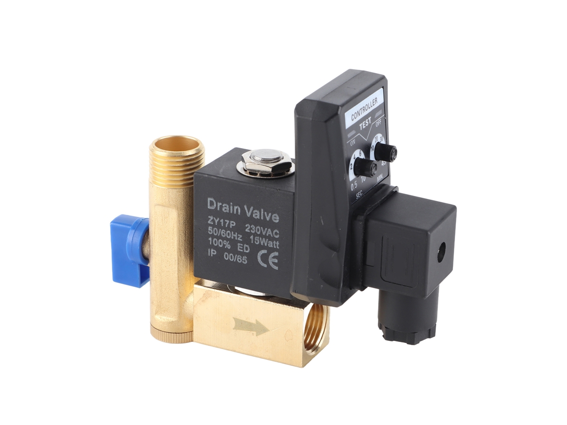 Válvula De Drenaje Electrónica Automática Con Temporizador Para Compresor De Aire G1/2 Dn15 (ac230v)