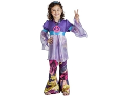 Disfraz de Niña DISFRAZZES Hippie Morada (Talla: 5 a 6 años)
