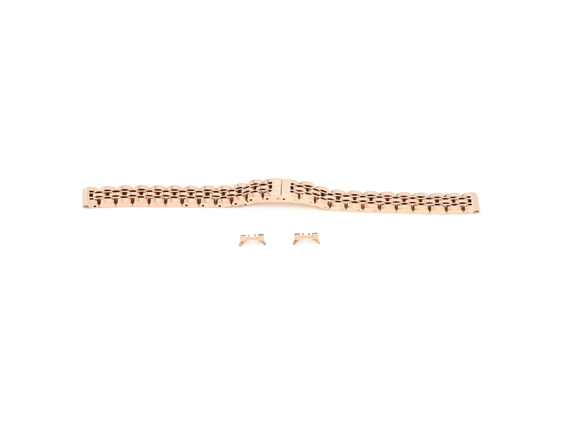 Brazalete de reloj (acero inoxidable, ajustable, oro rosa)