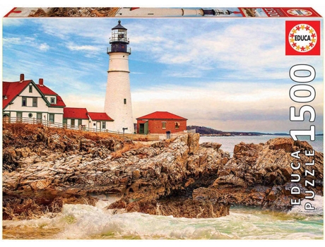 Puzzle EDUCA 1500 Faro en la Roca (Edad Mínima: 12 Años - 1500 Piezas)