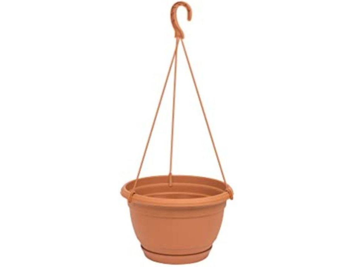 Maceta PROSPERPLAST Con Soporte para Guindar Agro (Naranja - 16 x 16 x 10 cm)