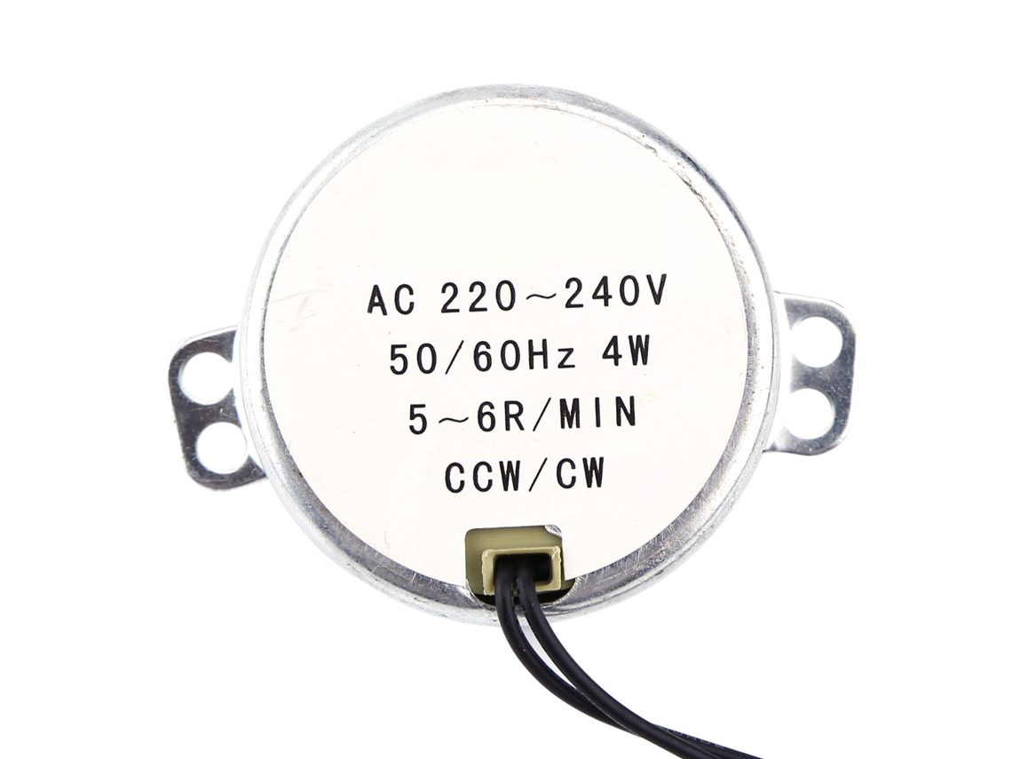 Motor Síncrono De Ca De 220-240 V Y 4 W Con Engranaje De 5-6 Rpm, Giro En Sentido Horario/antihorario, Compacto, 89 G