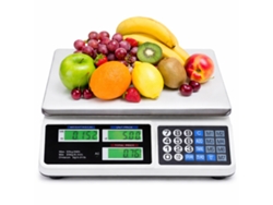 Balanza electrónica profesional de hasta 40 kg con pantalla digital Andowl ACS-809 Plata