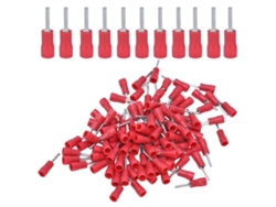 Ycy-100 Piezas Ferrulas Aisladas Terminales De Cable Awg 22-16 Conector De Crimpado Tubo Redondo