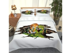 Funda Nórdica Microfibra Juego Ropa Cama Estampado Funda Juego Almohada 140x200cm 140 X 200 Cm 65