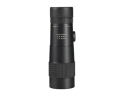 Telescopio monocular 8x40 HD IP68 con trípode para observación de aves, color negro.