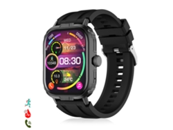 Reloj inteligente M106 con doble correa, una de silicona y otra de nailon. Notificaciones de apps, monitor de salud y modos deportivos.
