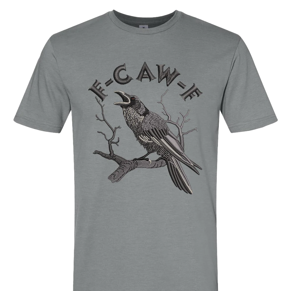 F-caw-f Black Crow T-shirt Unisex Rockinstone Size:s