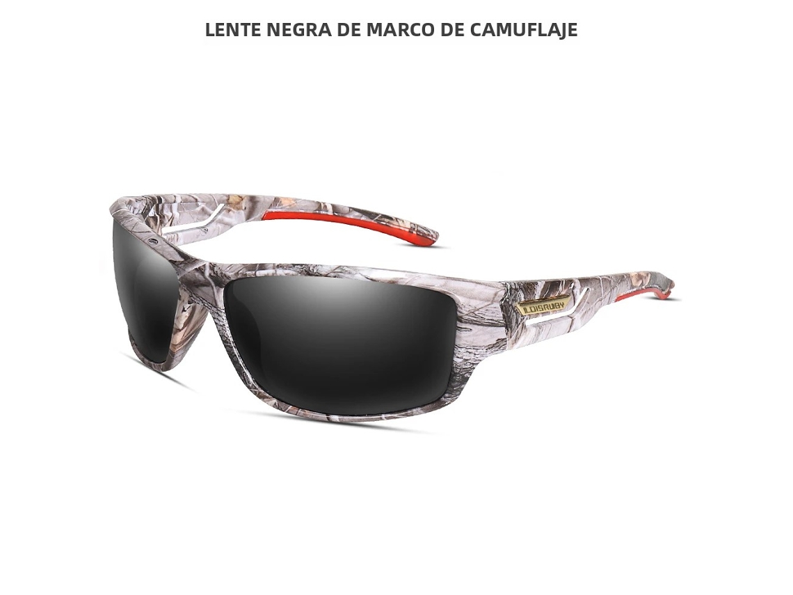 Gafas de ciclismo polarizadas con estampado de camuflaje, protección UV400 y lentes de polímero antirreflectante. MDUG (modelo 2)