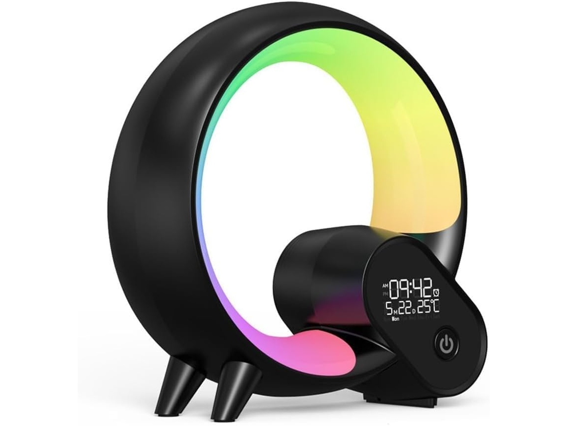Lámpara Blanca Ritmo Con Bluetooth Tono Sincronizable Sincronización Música Aplicación Alarma Para Mesa Sono