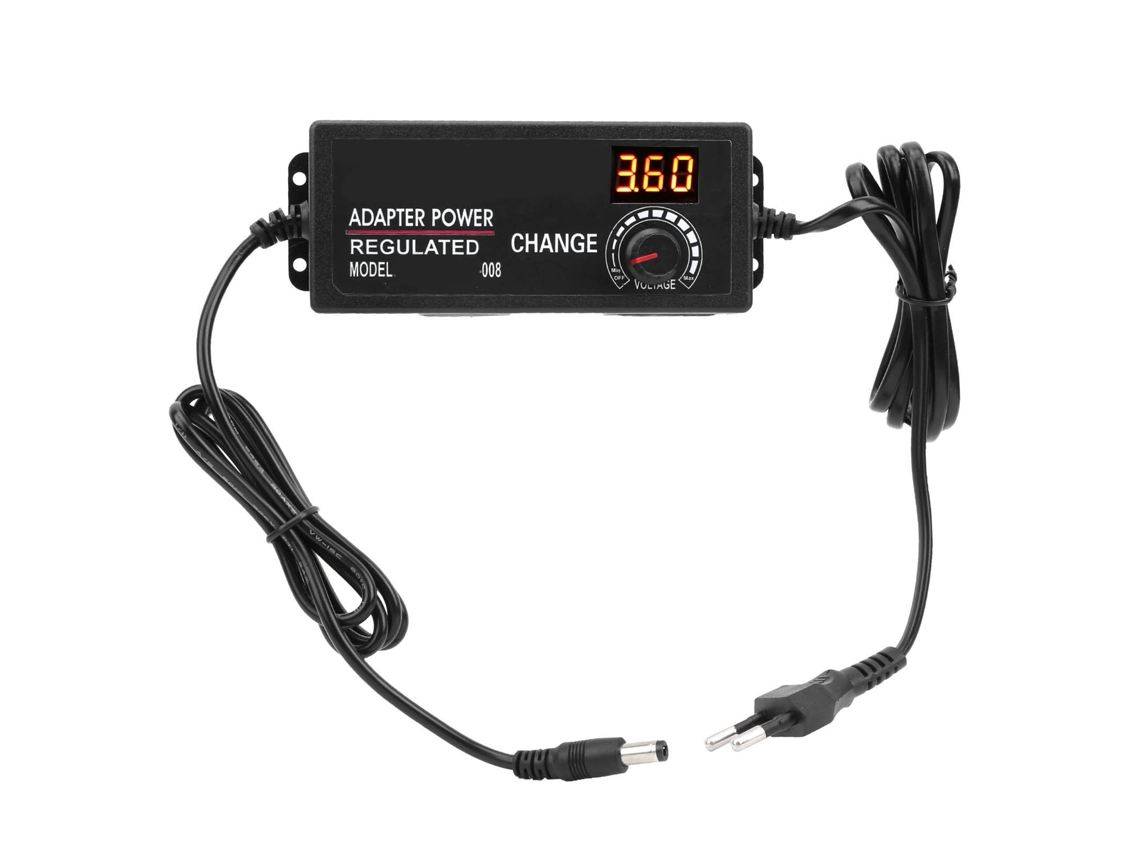 Adaptador Regulador De Potencia Cc Ajustable De 3-24 V 3 A 72 W Con Indicador De Voltaje