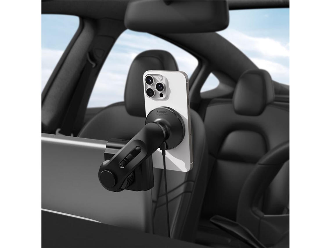 Soporte De Coche Spigen Tesla Taplock Magsafe Con Cargador Inalámbrico