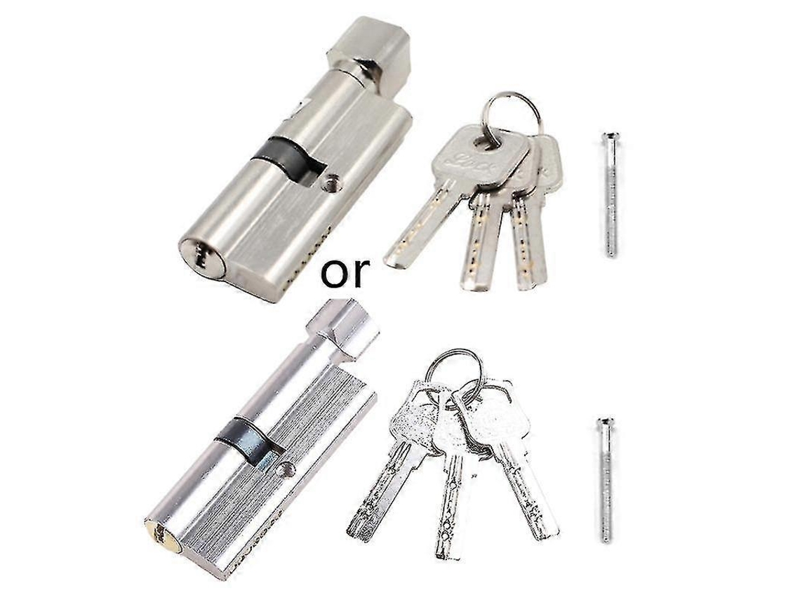 Cerradura De Cilindro Para Puerta Metálica Antirrobo 70mm Con 3 Llaves Seguridad Hogar Dormitorio Interior