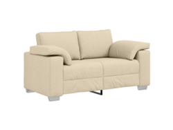 Loveseat Crema Para 2 Vidaxl Cream Polyester