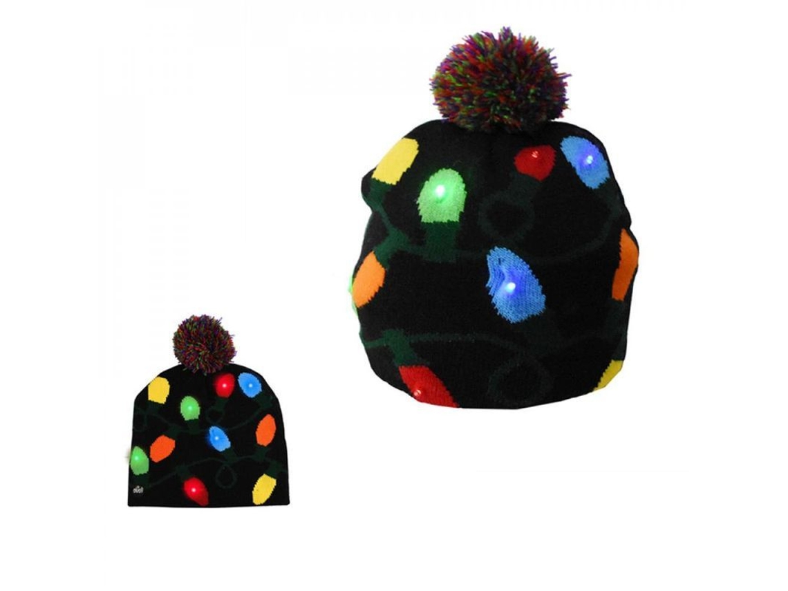 2026-gorro Navideño Con Luces Led Tejido Para Adultos Y Niños Decoración Navidad Año Nuevo Qxd 20x20cm J