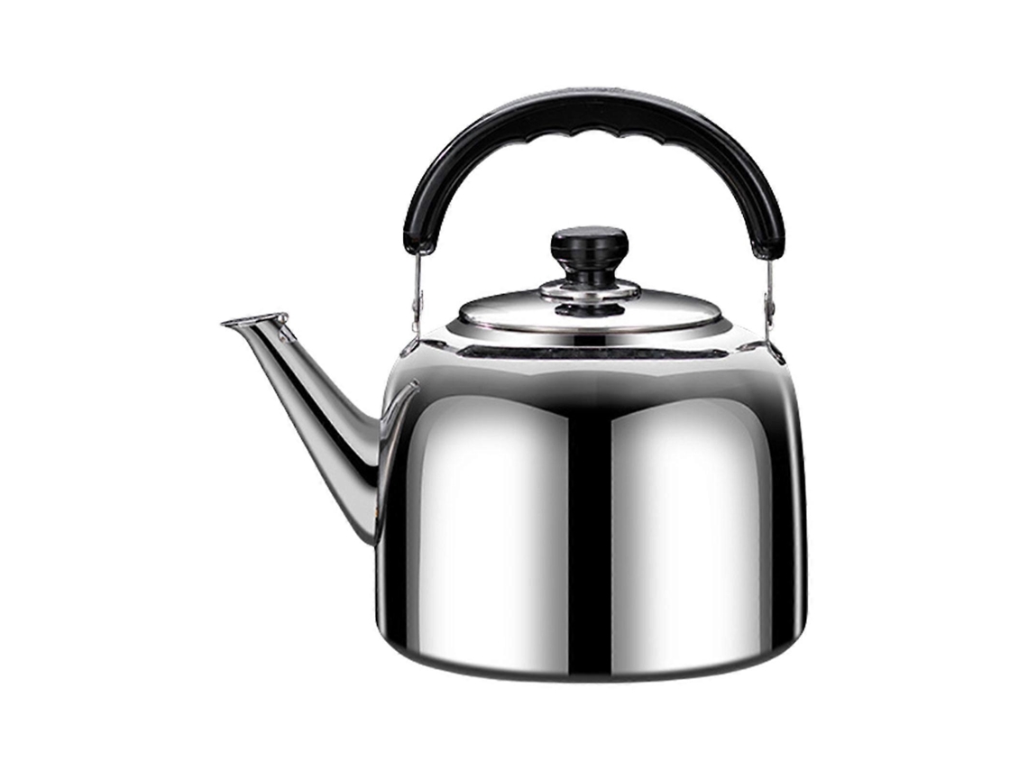 Hervidor de acero inoxidable seguro y conveniente con silbido fuerte, hervidor de gran capacidad para uso en la cocina y suministros para acampar.