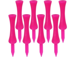 100 palos de golf rosas, palos de golf con diseño de castillo rosa, palos de práctica estables y duraderos para tapetes de golf, altura ajustable para entrenamiento profesional.