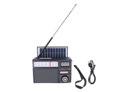 Rádio Portátil Retro Solar Bluetooth LAXISCREED
