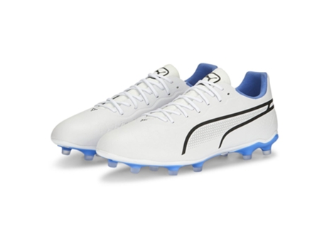 Botas de fútbol Unisex para Fútbol PUMA King Fg Ag Blanco (40)
