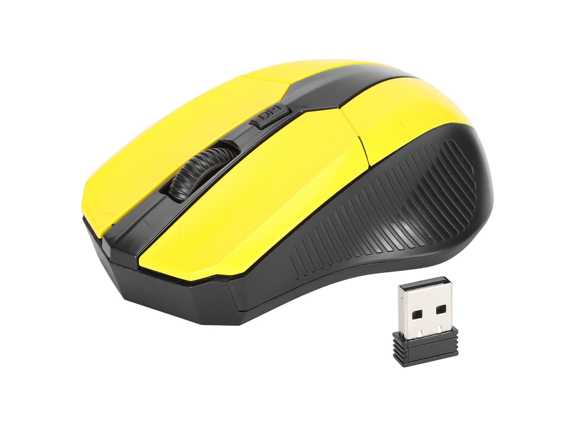 Ratón Inalámbrico Ergonómico Mini Óptico De 2,4 Ghz Y 1600 Dpi Para Portátiles, Tabletas Y Pc (amarillo)