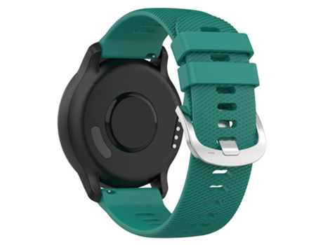Correa de Silicona 20mm raya cruzada para Garmin VivoMove Trend/Venu Sq 2 - verde oscuro