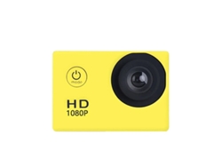 Cámara de acción digital Yizhood 1080p HD, pantalla de 2.0 pulgadas, Wi-Fi, control mediante aplicación móvil, memoria de 32 GB (amarilla)