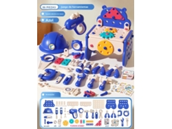 Kit de herramientas para niños - Simulación de taladrado y extracción de tornillos - Educativo - Mdug (azul, 86 piezas)
