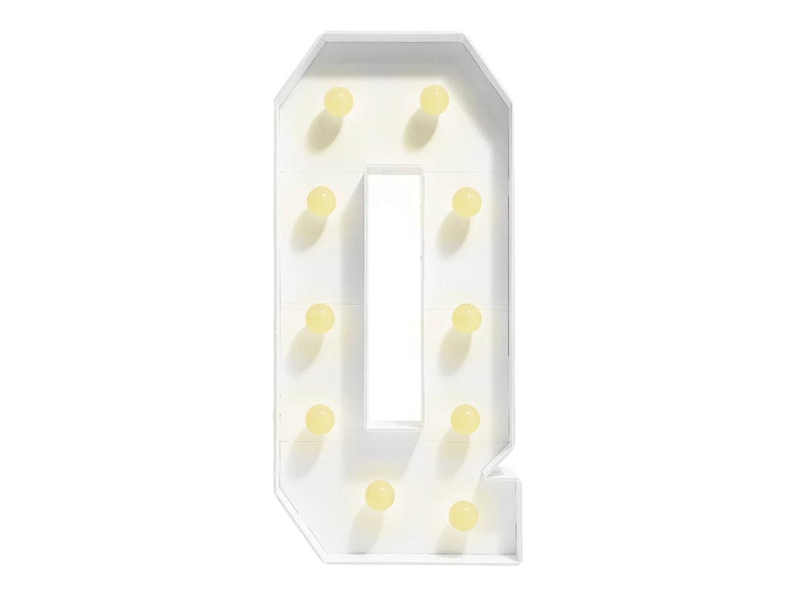 Letras Iluminadas, Brilho Quente De Led, Construção Durável, Q