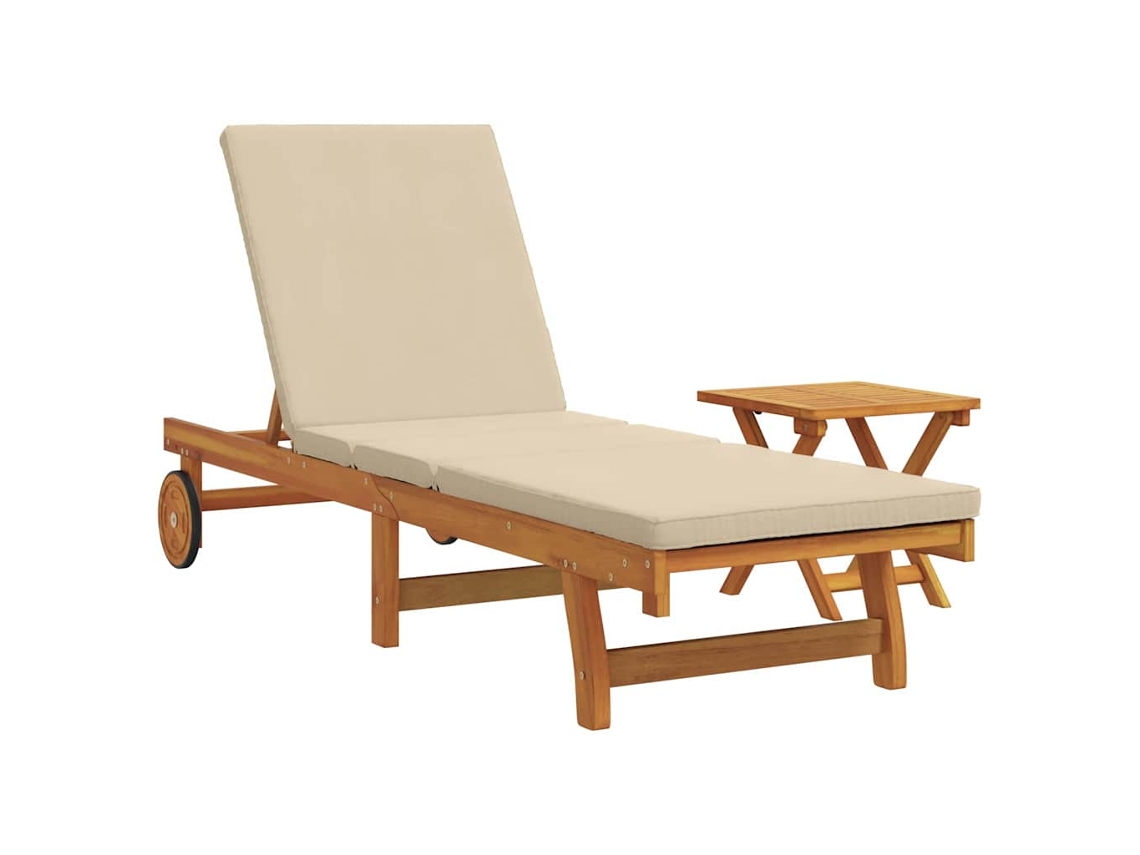 Maison Exclusive - Tumbona 1-persona 2 Pcs Marrón Madera De Acacia Sólida