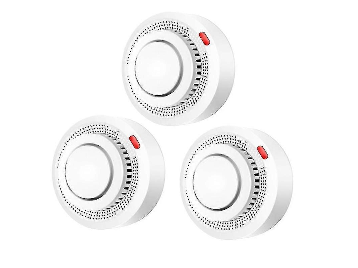 Detector de humo inteligente Tuya con wifi, alarma contra incendios y aplicación para el hogar, 1, 2 o 3 unidades