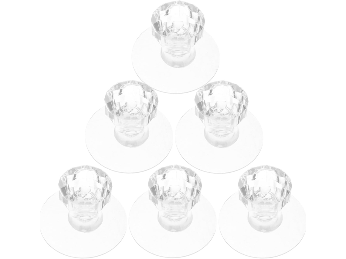 Juego de 6 ganchos adhesivos transparentes, duraderos, multiusos y sin residuos para cocina y baño - Vayotoy