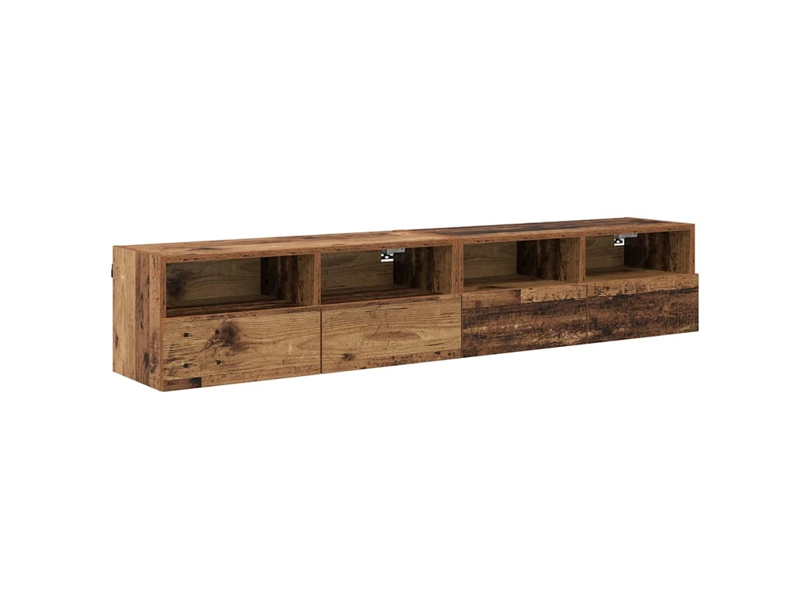 Maison Exclusive - Gabinetes De Pared Para Tv 2 Pcs Madera Vieja 80 X 30 X 30 Cm