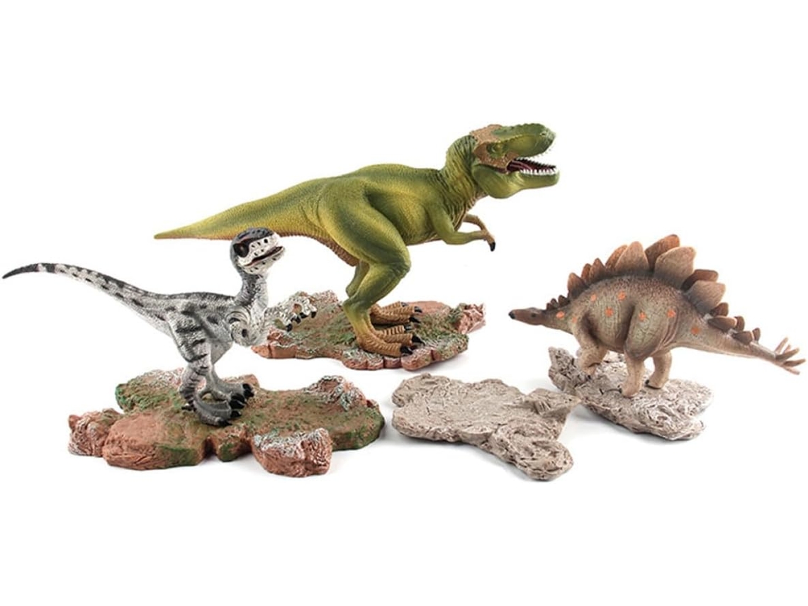 Soporte Exhibición Verde Pvc Sólido Acabado Impecable Decoración Delicada Elegante Exhibir Modelos Dinosaurios